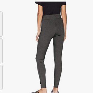 Daily Ritual Women's Seamed Front, 2-Pocket Ponte Knit Legging, Black/White